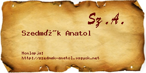 Szedmák Anatol névjegykártya